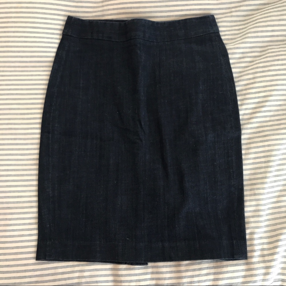 J Crew Dark Denim Pencil Skirt